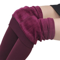 YRRETY Trend Knitting gorąca sprzedaż 2021 dorywczo zima nowy wysoki elastyczny zagęścić Lady legginsy ciepłe spodnie spodnie obcisłe dla kobiet 4